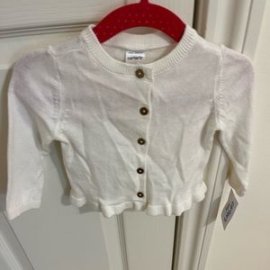 Cater's white full sleeves cardigan